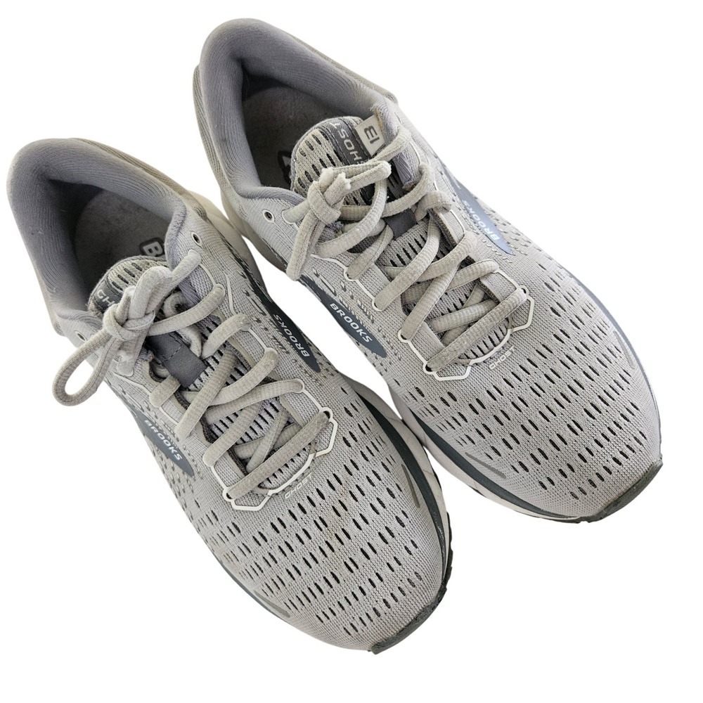 Brooks Ghost 13 Running Shoes Women 7.5 Grey White